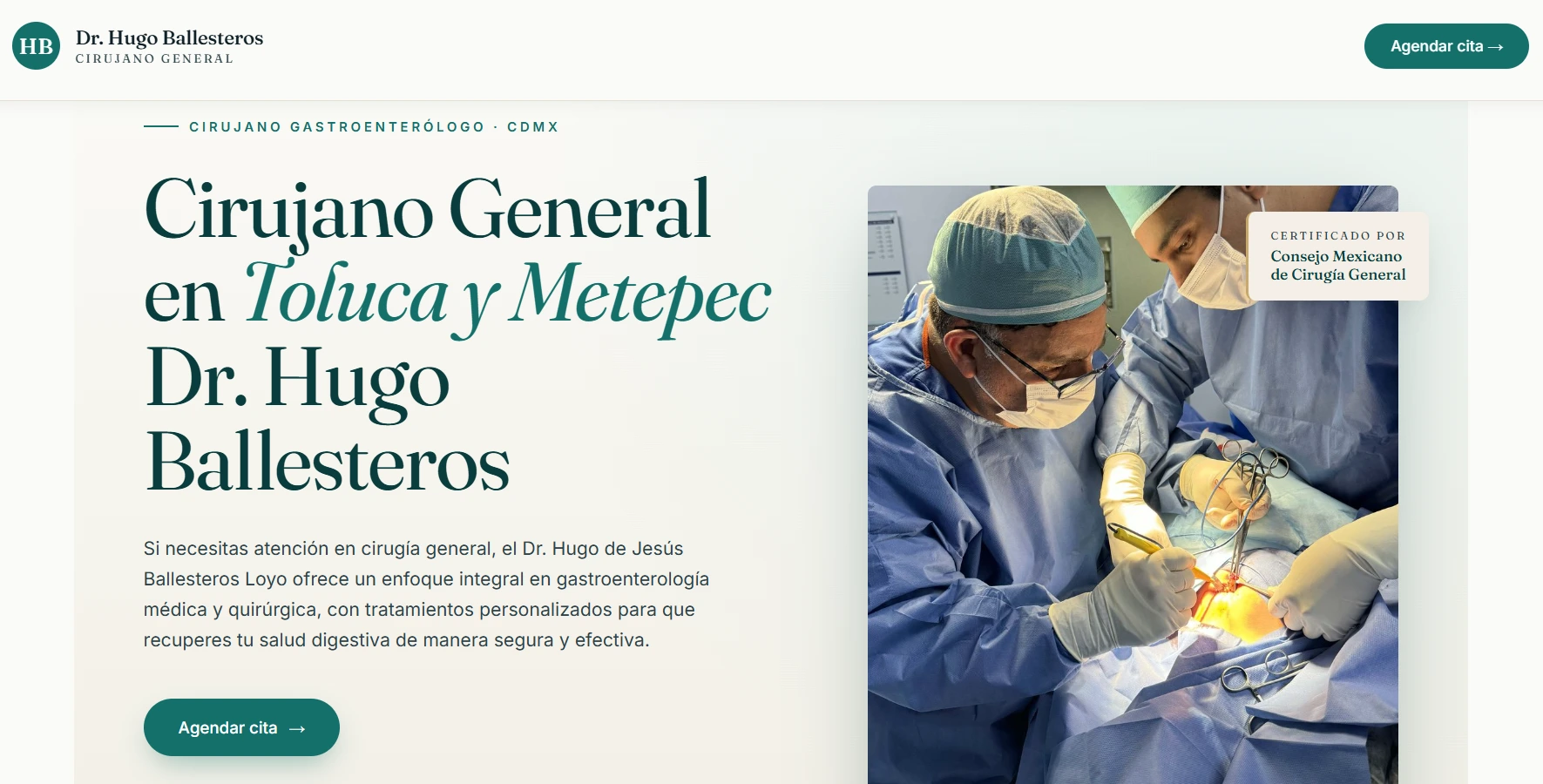 landing doctor hugo ballesteros